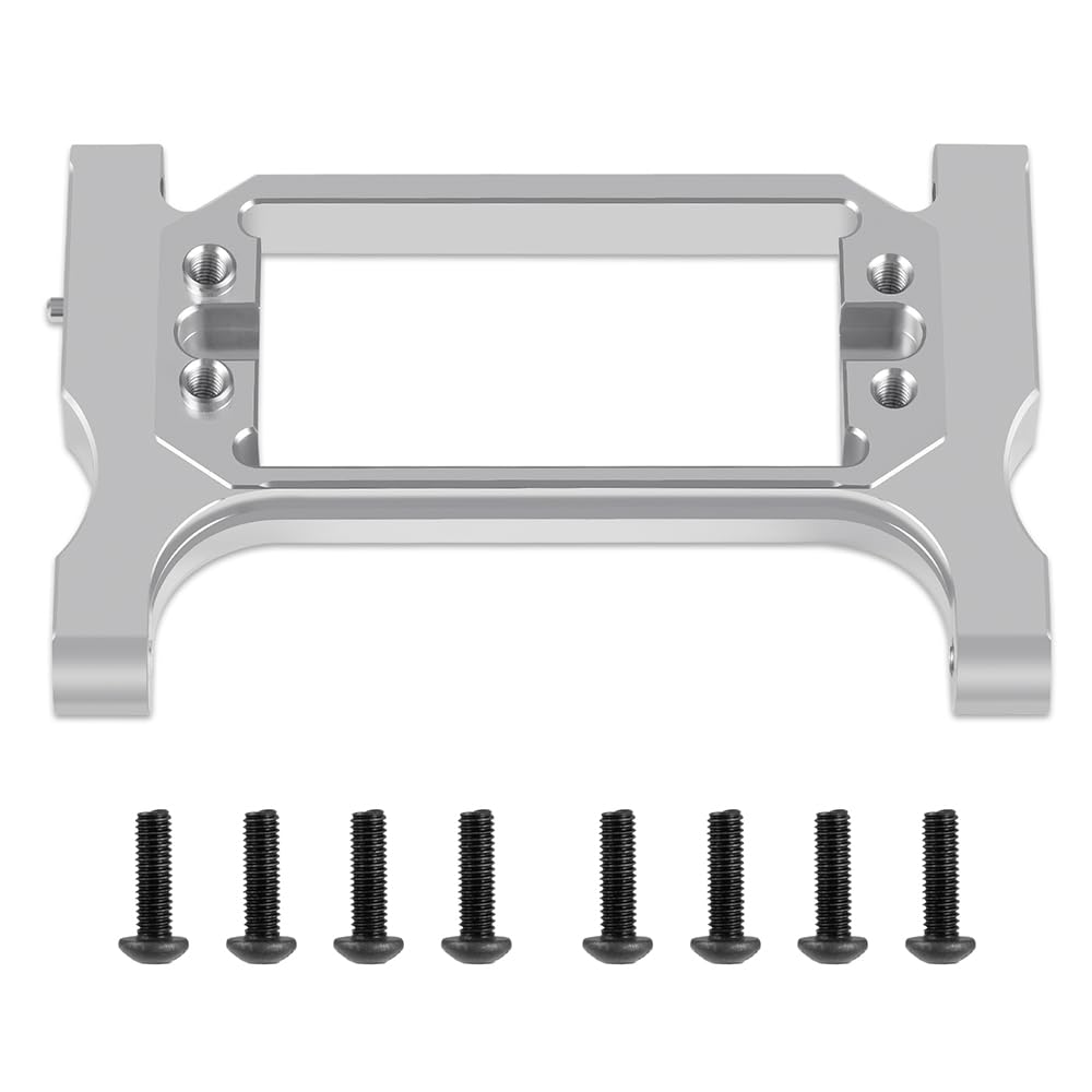 Mohero Aluminum Cnc Front Steering Servo Mount Upgrade Parts For 1/10 Scale Trx-4 Crawler Car (Silver)
