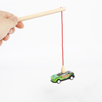 Onest 8 Pieces Wooden Magnetic Fishing Poles Wooden Magnet Poles Fishing Rod Learning Games For Kindergarten Preschool Girl Boy