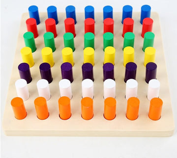 Seven Moon Educational Color Cognition Stacking & Sorting Wooden Toys Shape Sorting & Domino Building Blocks For 3+ Children Mul