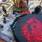Fantasydice- RED - Fire Dragon - Dice Tray - 8'' Octagon with Lid and Dice Staging Area- Holds 5 Sets of Dice(7 / Standard) for