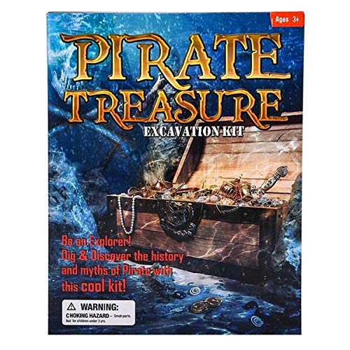 Zugar Land 6' Pirate Treasure Chest Excavation Dig Kit - Be An Explorer! Dig & Discover The History And Myths Of Pirate With This Cool Kit.