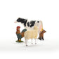 Schleich Farm World - Starter Set, Includes 4 X Collectible Toy Farm Animals, Cow, Sheep, Donkey Foal And Rooster Farm Animal To
