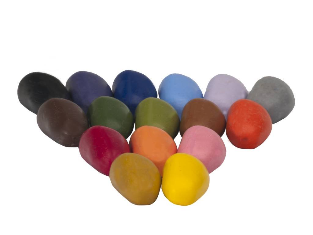 Crayon Rocks, Crayons in a Rock Shape, 16 Count, Tripod Grip Made For Handwriting Development in Kids and Toddlers, Fun & Educat