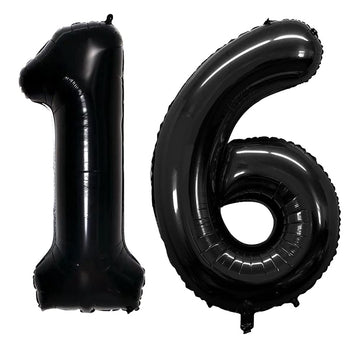 Goer Number 16 Balloons For 16Th Birthday Sweet 16 Party Decorations,42 Inch Jumbo Foil Helium 61 Balloons For 61St Birthday Party Decoration (Black)