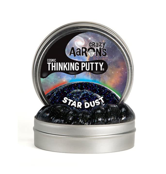 Crazy Aarons Thinking Putty - Cosmic Star Dust - Multi-Color Sensory Putty for Kids and Adults in a 4 Tin - Creative and Endles