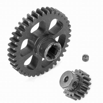 Steel 38T Diff Main Gear & 17T Motor Pinion Gear Spare Parts for RC WLtoys 1/18 A959 A949 A969 A979 K929