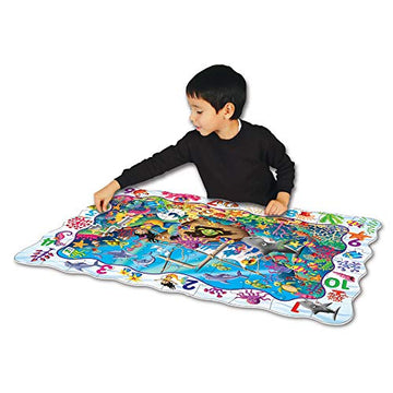 The Learning Journey Puzzle Doubles - Find It! 123 - Stem Preschool Toys & Gifts For Boys & Girls Ages 3 And Up, 24' H X 36' W X 0.08' D (695180) , Blue