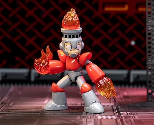 Mega Man 4'' Fire Man Action Figure, Toys For Kids And Adults