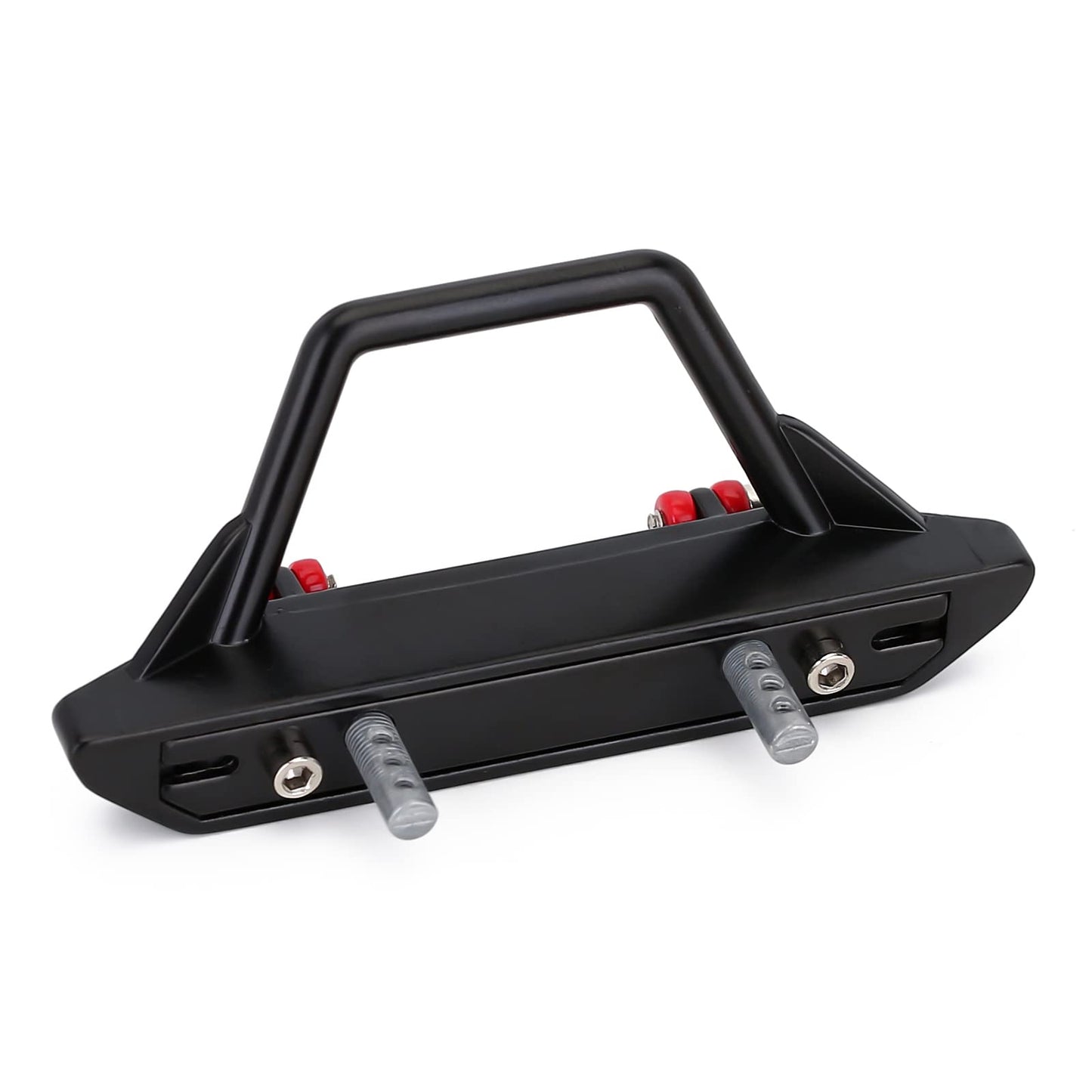 INJORA RC Front Bumper 1/24 Metal Bumper with Lights for SCX24 Wrangler Gladiator(B)