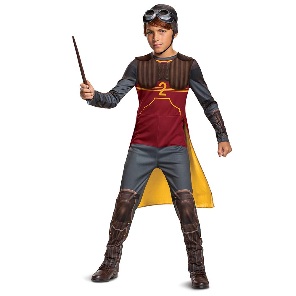 Ron Weasley Quidditch Costume For Kids, Classic Harry Potter Boys Outfit, Children Size Medium (7-8) Red