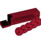 DS.DISTINCTIVE STYLE Aluminum Alloy Dice 5 Pieces 16mm Portable Metal Dices with Case 6 Sided Dice for Party Game (Red Rectangle