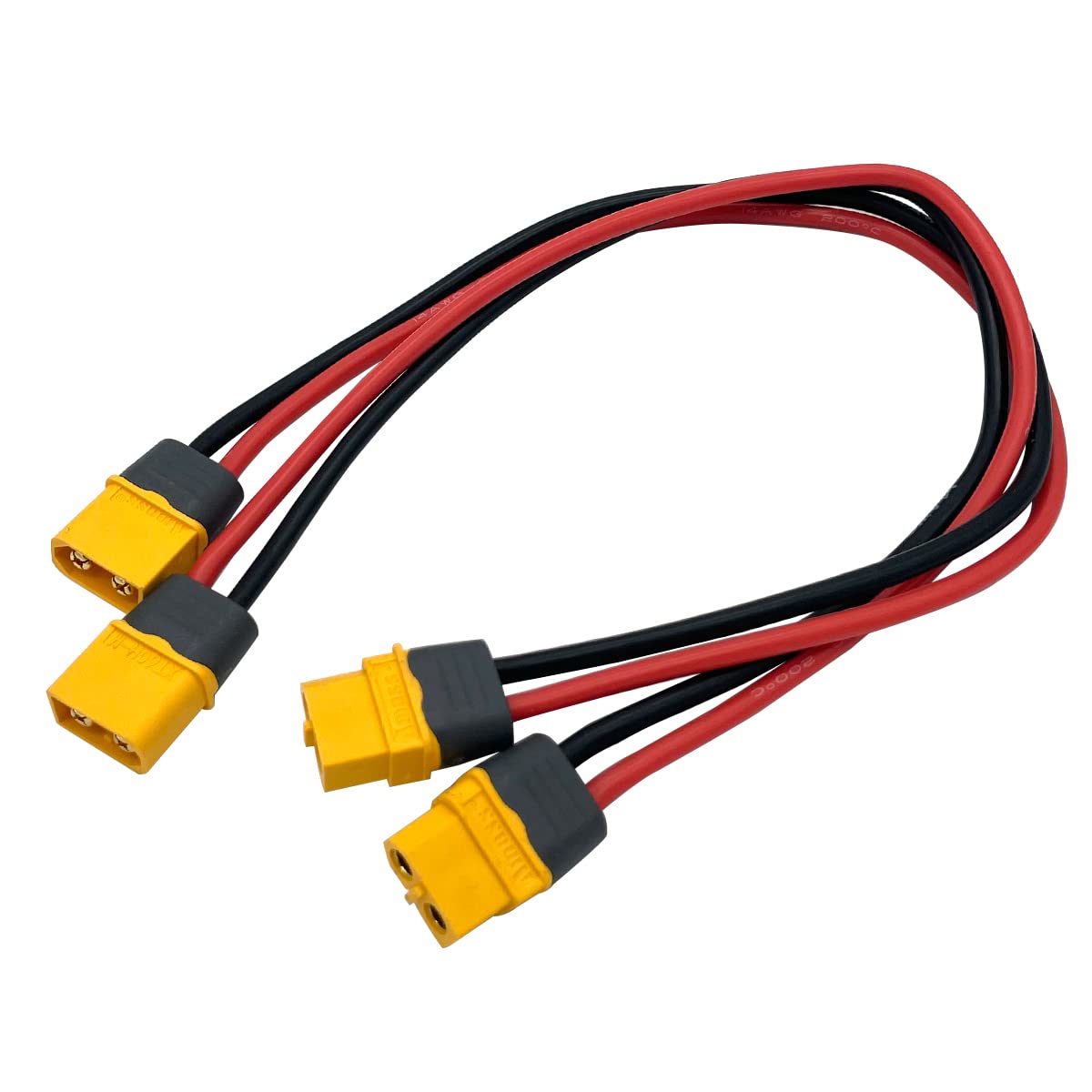 3PCS XT60H Plug Extension Cable XT60H Plug Male Connector to XT60H Plug Female Connector Wire Adapter with 11.8inch 14awg Silico