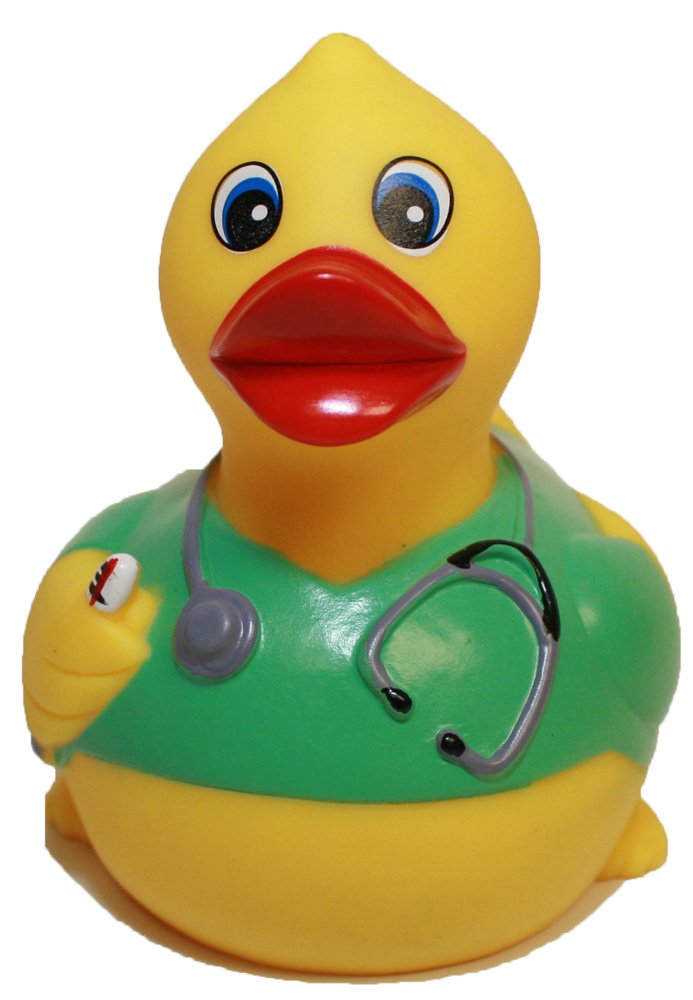 Mortentr Rubber Ducks Family Nurse Rubber Duck, Brand Toy Bathtub Rubber Ducks That Squeak, Rubber Ducky Gift Birthday Baby Shower, All Depts Med Professional & Helpers C