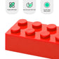 Unirolic Classic Building Bricks, 100 Piece 2X4 Building Blocks Stem Creative Building Toys Compatible With All Major Brands, Moc Building Bricks Diy Play Set For Kids(Red)