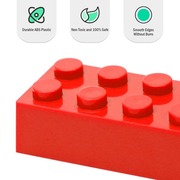 Unirolic Classic Building Bricks, 200 Piece 2X4 Building Blocks Stem Creative Building Toys Compatible With All Major Brands, Moc Building Bricks Diy Play Set For Kids Age 6+ (Red)