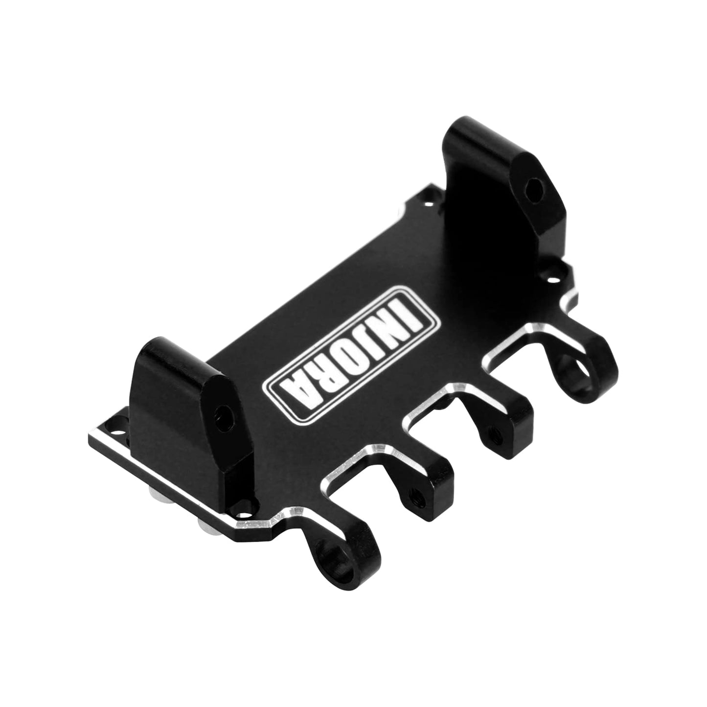 INJORA Adjustable Servo Mount CNC Aluminum for Axial SCX24 1/24 RC Crawler Upgrade (Black)