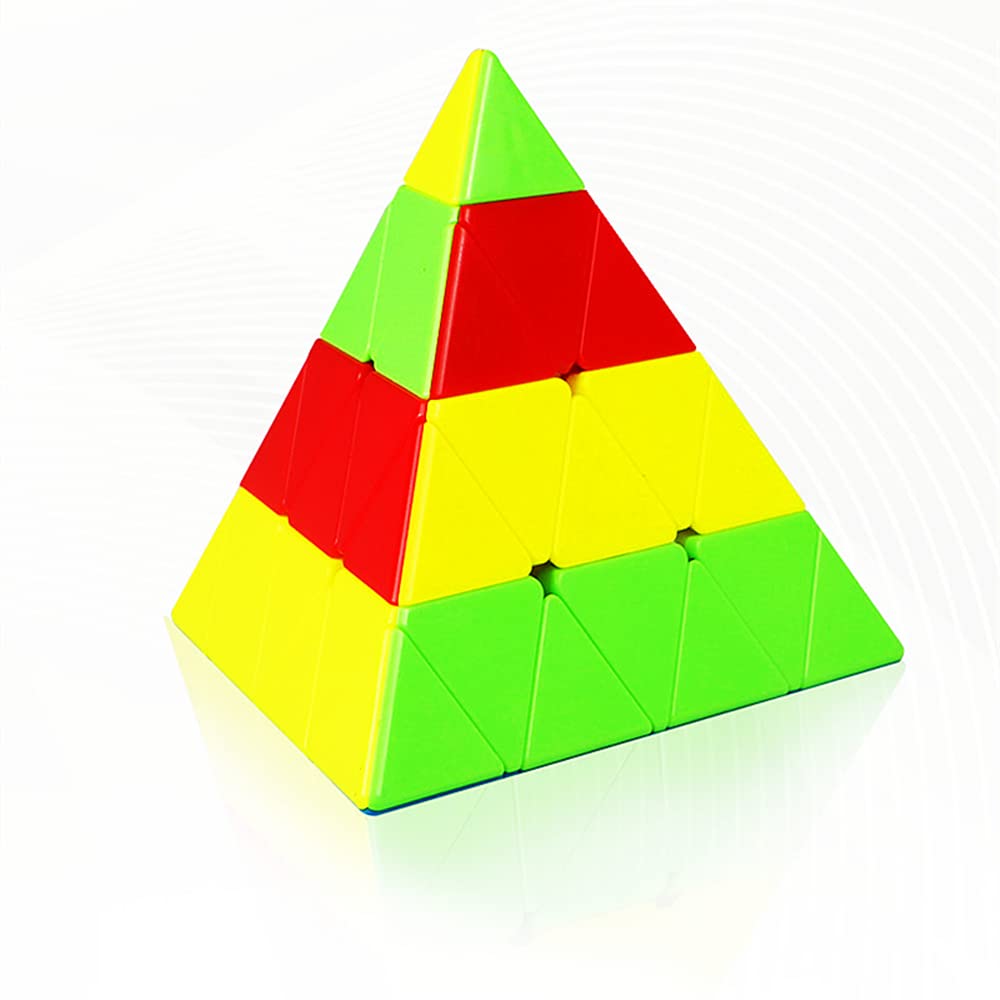 Mini Pyramid Tooth Bukefuno Qy Toys Pyramid 4X4 Cube Stickerless Magic Mofangge 4X4X4 Pyr ...