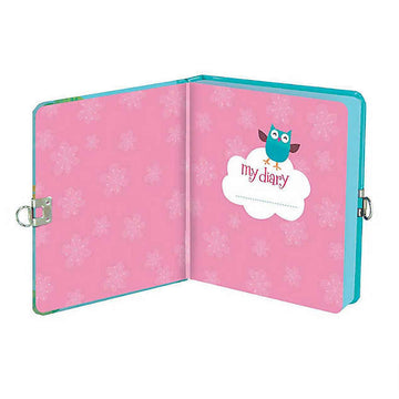 Peaceable Kingdom Owl Cover 6.25' Lock And Key Diary