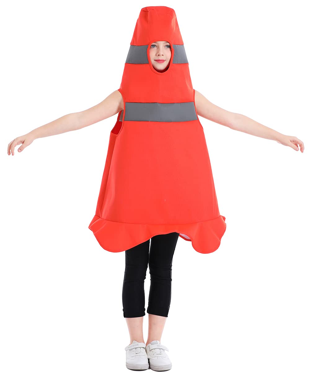 Seasons Child Construction Cone Costume Orange, Halloween Costume For 4-6 Years Kids