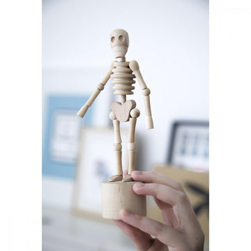 Kikkerland Skeleton Lazy Bones Sculpture, Tan