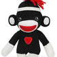 Made By Aliens Adorable Sock Monkey 6 Inches, The Original Traditional Hand Knitted Stuffed Animal Toy Gift-For Kids, Babies, Te
