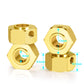 QUPA AM STORE 4PCS Brass Wheel Hub Hex Adapter 9.5mm(+2mm) for 1/6 Axial SCX6 AXI05000 RC Crawler Car