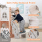 All-in-1 Toddler Slide Playset Playground with Tunnel and Ladder and Basketball