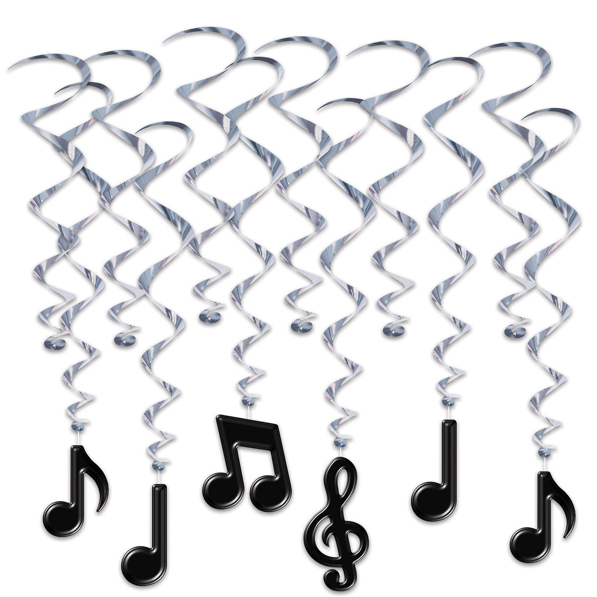 Musical Notes Whirls, (Pack of 6)