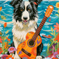 500 Piece Jigsaw Puzzle, Collie, Guitar and the Sea, Animal puzzle, Dog, Pets, Adult Puzzle, Castorland B-54008