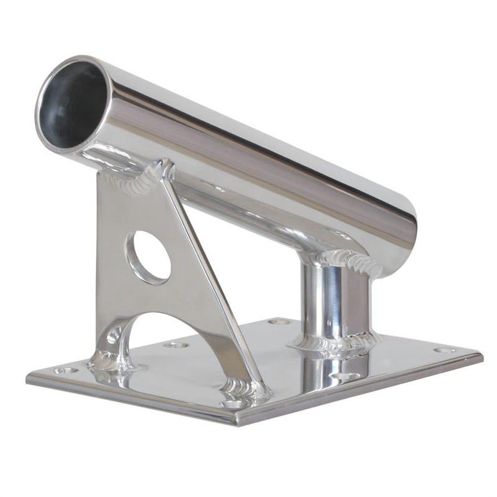 Lees MX Pro Series Fixed Angle Center Rigger Holder - 22° - 1.5 ID - Bright Silver
