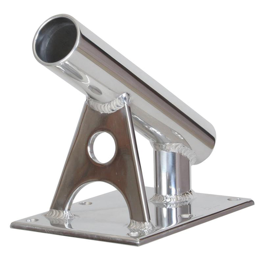 Lees MX Pro Series Fixed Angle Center Rigger Holder - 30° - 1.5 ID - Bright Silver