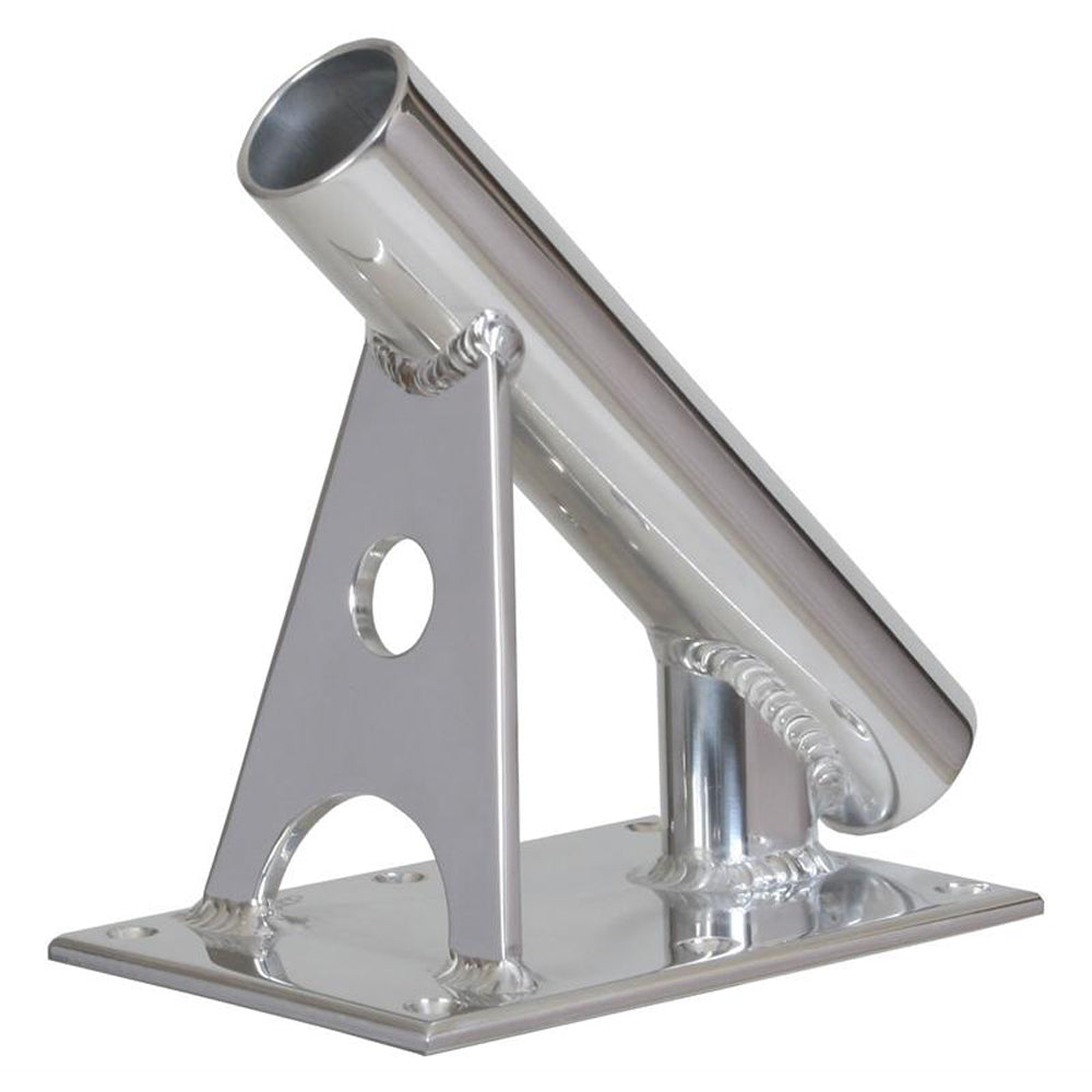 Lees MX Pro Series Fixed Angle Center Rigger Holder - 45° - 1.5 ID - Bright Silver