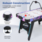 56 Inch Air Hockey Table with LED Digital Scoreboard and Powerful 12V Motor-White