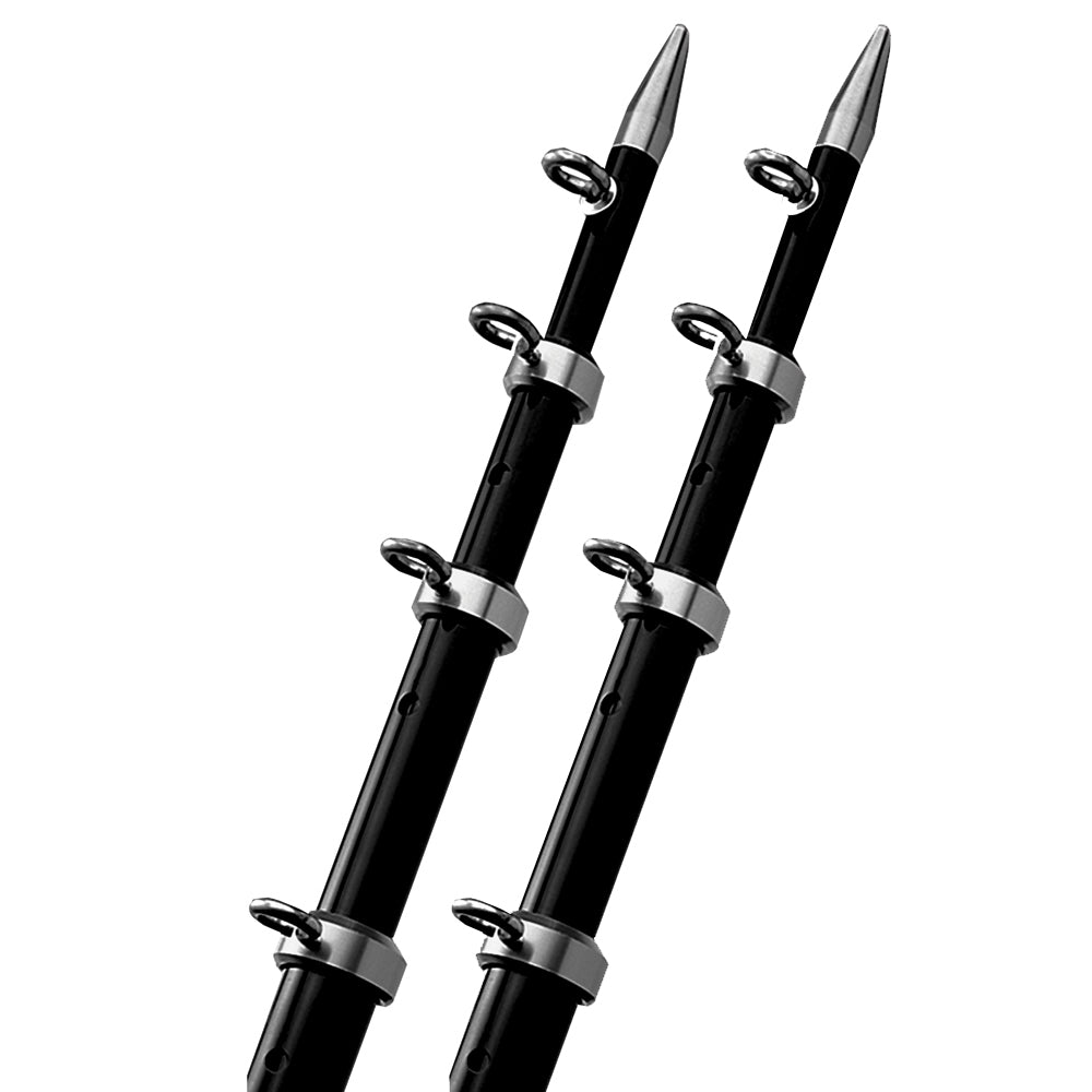 TACO 15 Black/Silver Outrigger Poles - 1-1/8 Diameter