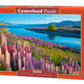 500 Piece Jigsaw Puzzle, Lake Tekapo, New Zealand, Mackenzie Region, Flower puzzle, Vibrant natural beauty, Adult Puzzle, Castorland B-53896
