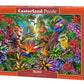 500 Piece Jigsaw Puzzle,  Jungle Fashion, Animal puzzles, Vibrant wildlife, Tropical fantasy art., Adult Puzzle, Castorland B-53926