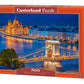 500 Piece Jigsaw Puzzle, Budapest by Night, Hungary, Riverside, City at night, Adult Puzzle, Castorland B-53940