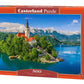 500 Piece Jigsaw Puzzle, Bled, Slovenia, Historic church, Lake view, Alps landscape, Adult Puzzle, Castorland B-54114