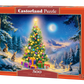 500 Piece Jigsaw Puzzle, Christmas Eve, Glowing Christmas Tree & Bunnies in Snow, Cozy Holiday Vibes, Adult Puzzle, Castorland B-54244