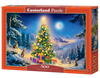 500 Piece Jigsaw Puzzle, Christmas Eve, Glowing Christmas Tree & Bunnies in Snow, Cozy Holiday Vibes, Adult Puzzle, Castorland B-54244