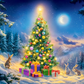 500 Piece Jigsaw Puzzle, Christmas Eve, Glowing Christmas Tree & Bunnies in Snow, Cozy Holiday Vibes, Adult Puzzle, Castorland B-54244