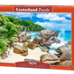 500 Piece Jigsaw Puzzle, La Digue Island, Seychelles, Tropical beach puzzle, Paradise Island, Landscape jigsaw, Adult Puzzle, Castorland B-54251