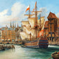 1000 Piece Jigsaw Puzzle, The Old Gdansk, Poland, historic sailing ship, Adult Puzzle, Castorland C-102914-2