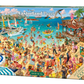 1000 Piece Jigsaw Puzzle, Fun by the Sea, Art Collection, Tropical Beach Resort Chaos, Humorous Summer Vacation Scene, Adult Puzzle, Castorland C-105151-2
