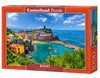 1000 Piece Jigsaw Puzzle, Vernazza, Cinque Terre, Italy, Mediterranean coast, Fishing boats, Adult Puzzle, Castorland C-105298-2