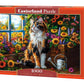 1000 Piece Jigsaw Puzzle, Blooming Cat Meditation, Cat puzzle, Flower scenery, Charming view, Adult Puzzle, Castorland C-105342-2