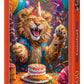 1000 Piece Jigsaw Puzzle, Happy Birthday!, Joyful lion, Party scene, Funny and humorous scene of animal, Adult Puzzle, Castorland C-105359-2