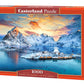 1000 Piece Jigsaw Puzzle, Sunrise on Sakrisøy, Lofoten, Norway, Majestic mountains, Stunning Arctic sunset, Adult Puzzle, Castorland C-105366-2