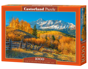 1000 Piece Jigsaw Puzzle, View Of Wilson Peak In Autumn, USA, Rustic autumn mountain landscape, Nature puzzle, Adult Puzzle, Castorland C-105502-2