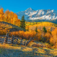 1000 Piece Jigsaw Puzzle, View Of Wilson Peak In Autumn, USA, Rustic autumn mountain landscape, Nature puzzle, Adult Puzzle, Castorland C-105502-2